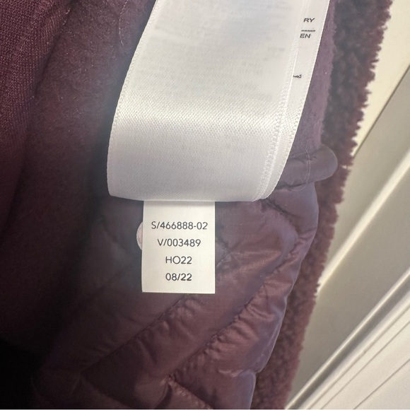 Athleta Cozy Sherpa Snap Sweatshirt  Spiced Cabernet Size Large NWOT - Picture 7 of 7
